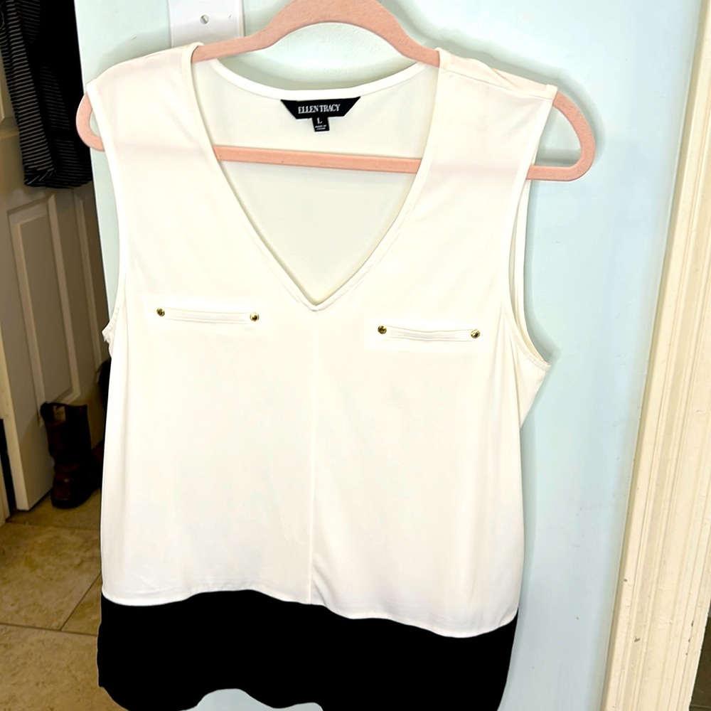 Black and white dress top